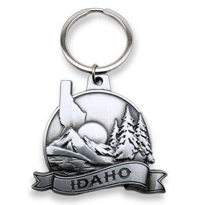 Idaho‎ Keychain Car Key Ring Gem State Travel Tourist Souvenir Double Sided